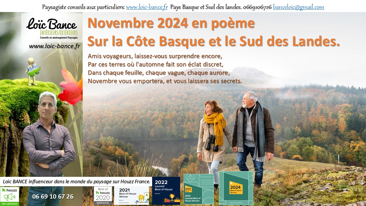 Arbonne paysages, novembre tout en douceur.